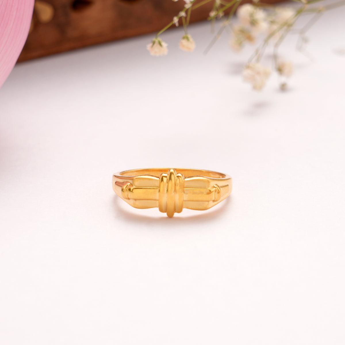 Minimal Casting Silver Golden Ring