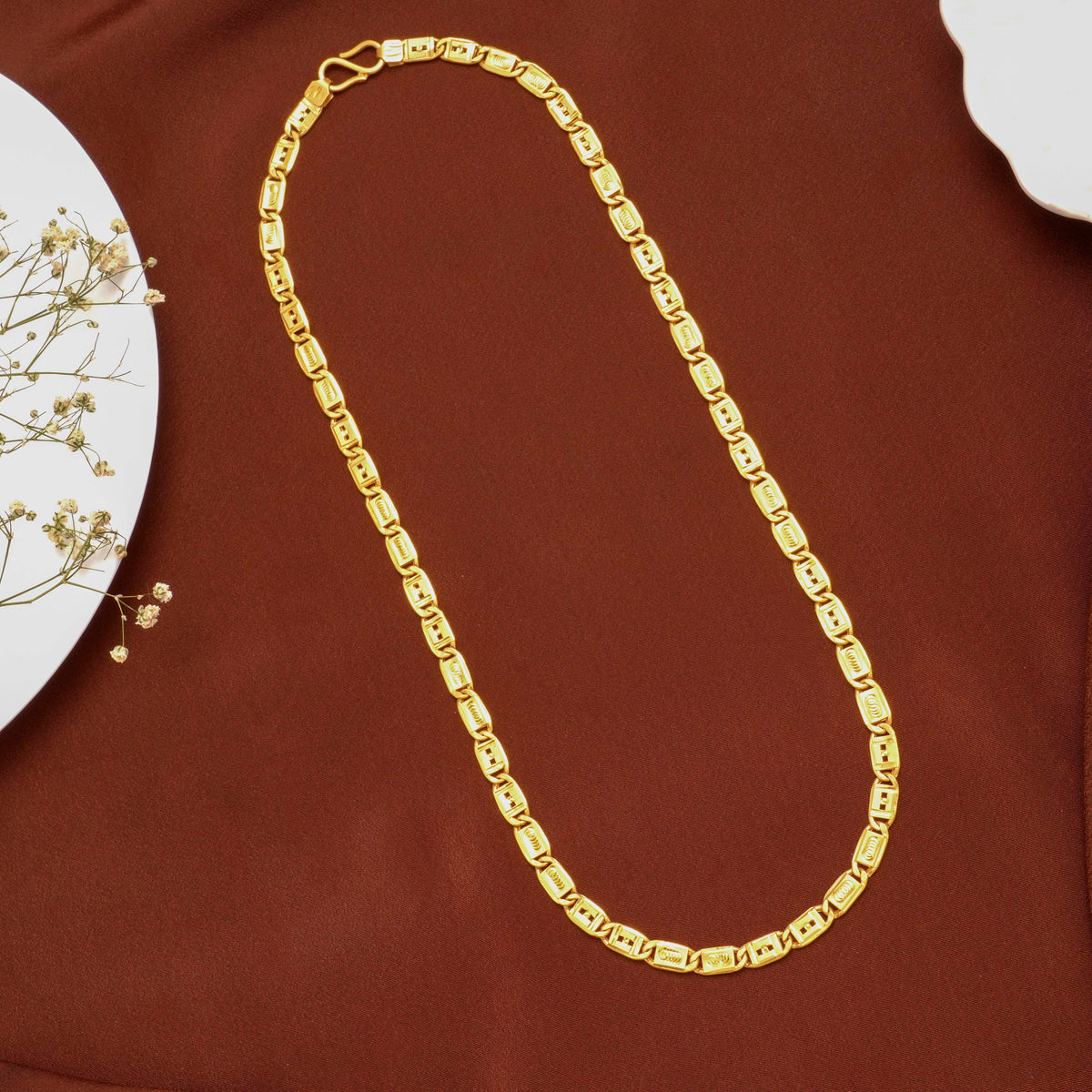 Elite Nawabi Design Solid Gold Chain