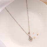 Heart Silver Lock Pendant Chain