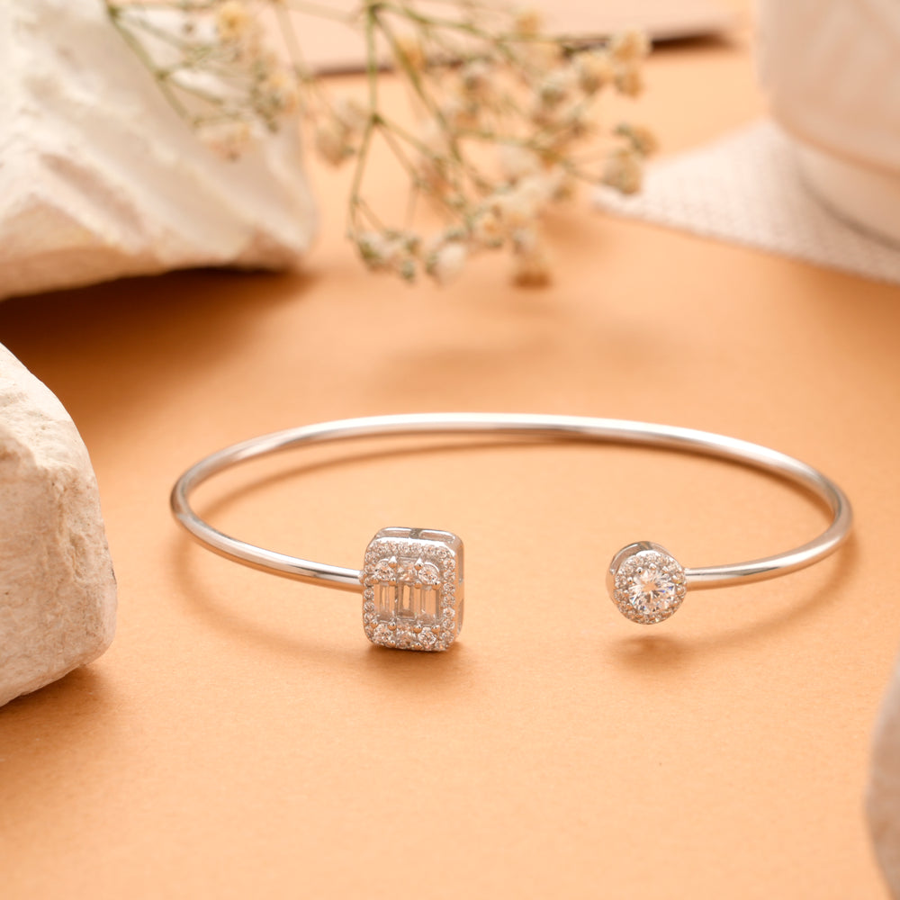 Dual Harmony Silver Bracelet