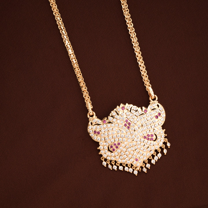 Traditional White Stone Golden Chain
