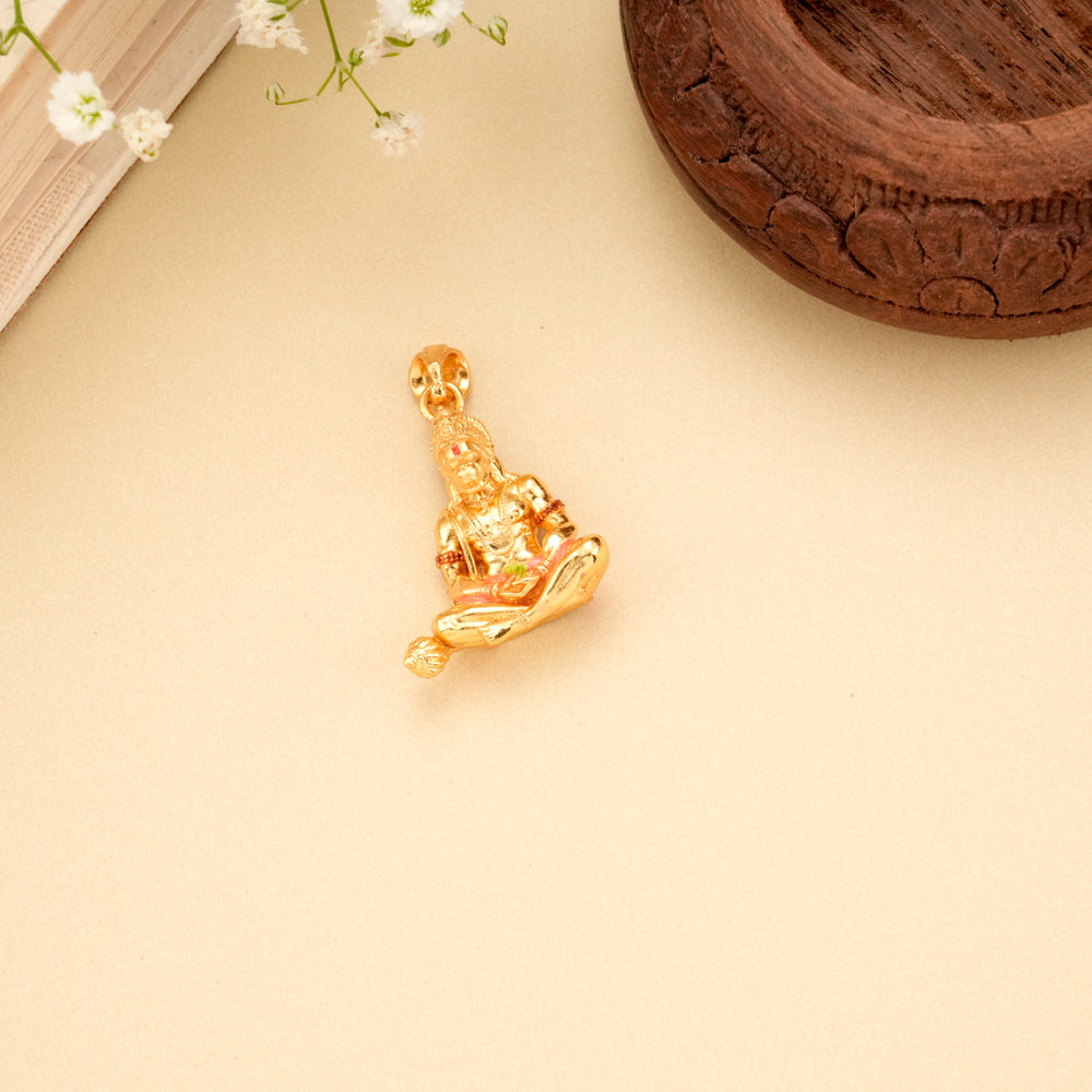 Powerful Lord Hanuman Golden Pendant