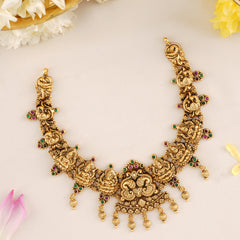 Antique Lakshmi with Peacock Necklace