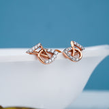 Minimal Intertwined Design Diamond Earring