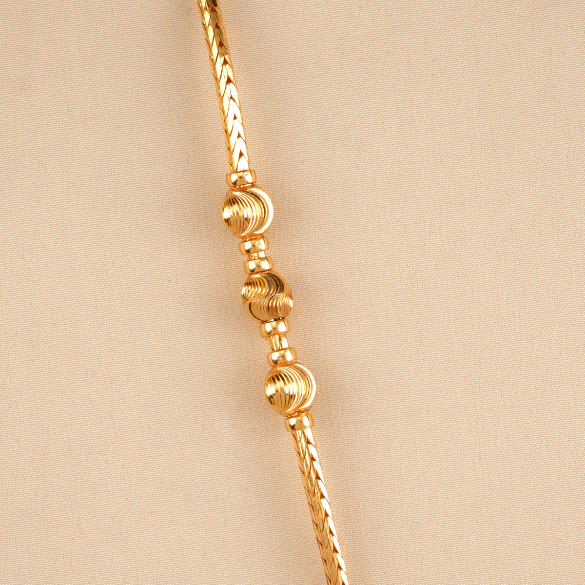 Traditional Golden Bead Mugappu Chain