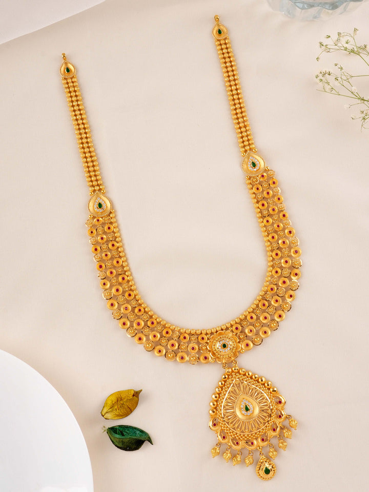 Latest U Shape Plain Gold Haram