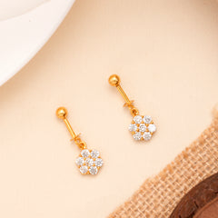 Dangling Floral Drop Golden Koppu