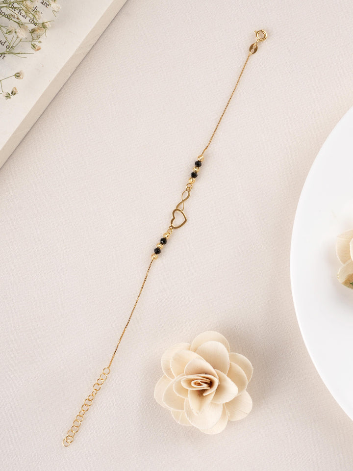 Heart and Infinity Symbol Mangalsutra Bracelet