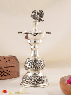 Peacock Motif Floral Engraved Samai