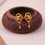 Delicate Tear Drop Casting Gold Earring