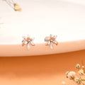 Daisy Flower Design Silver Stud