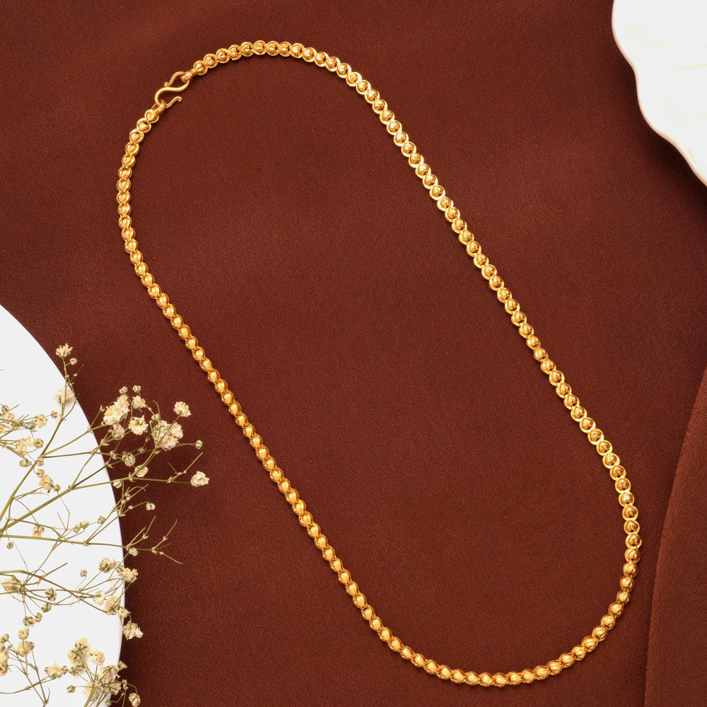 Elegant Oval Shaped Link Gold Chain for Women