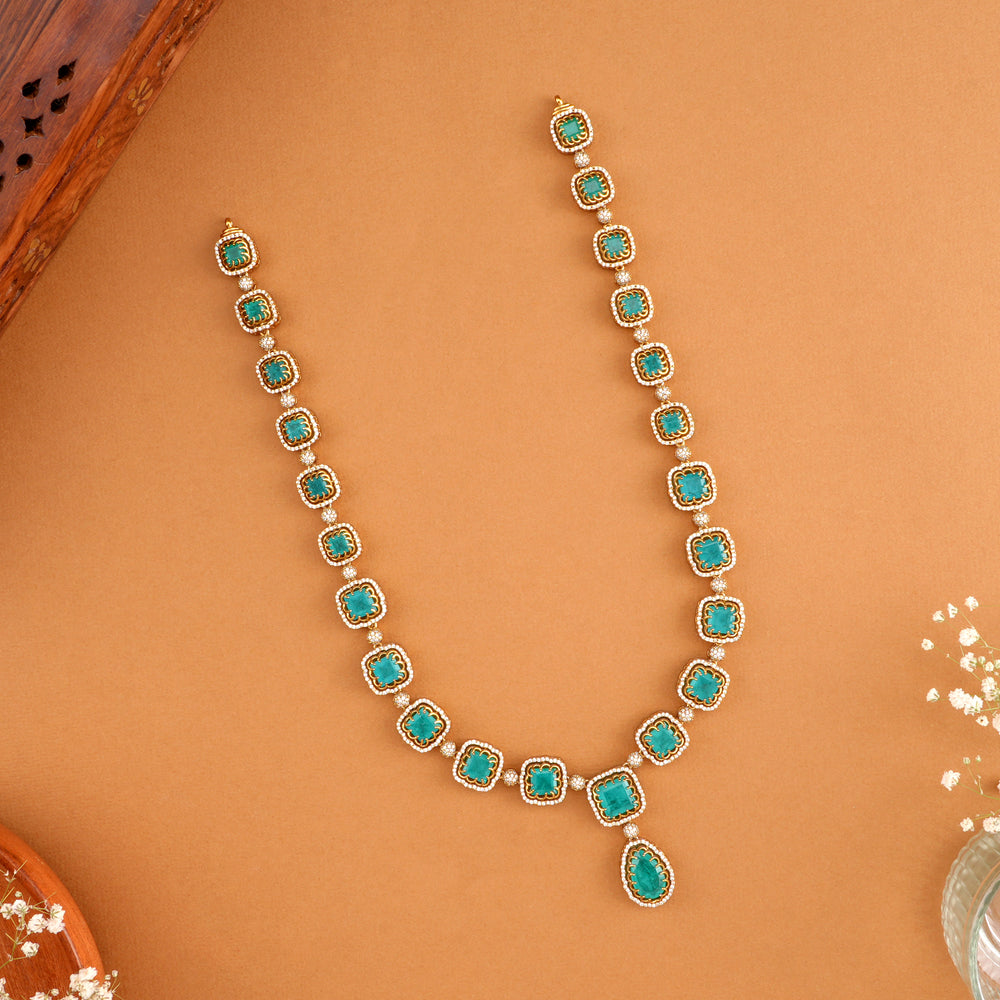 Elegant Green Stone Swarovski Haram