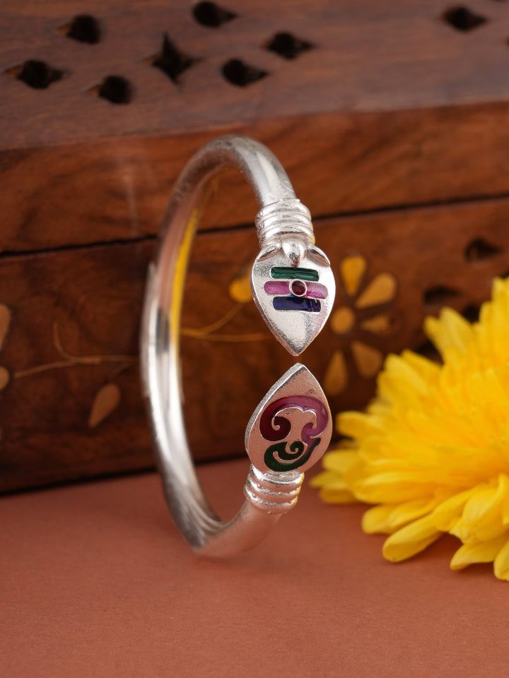 Multi Colour Om and Vel Kappu in Silver