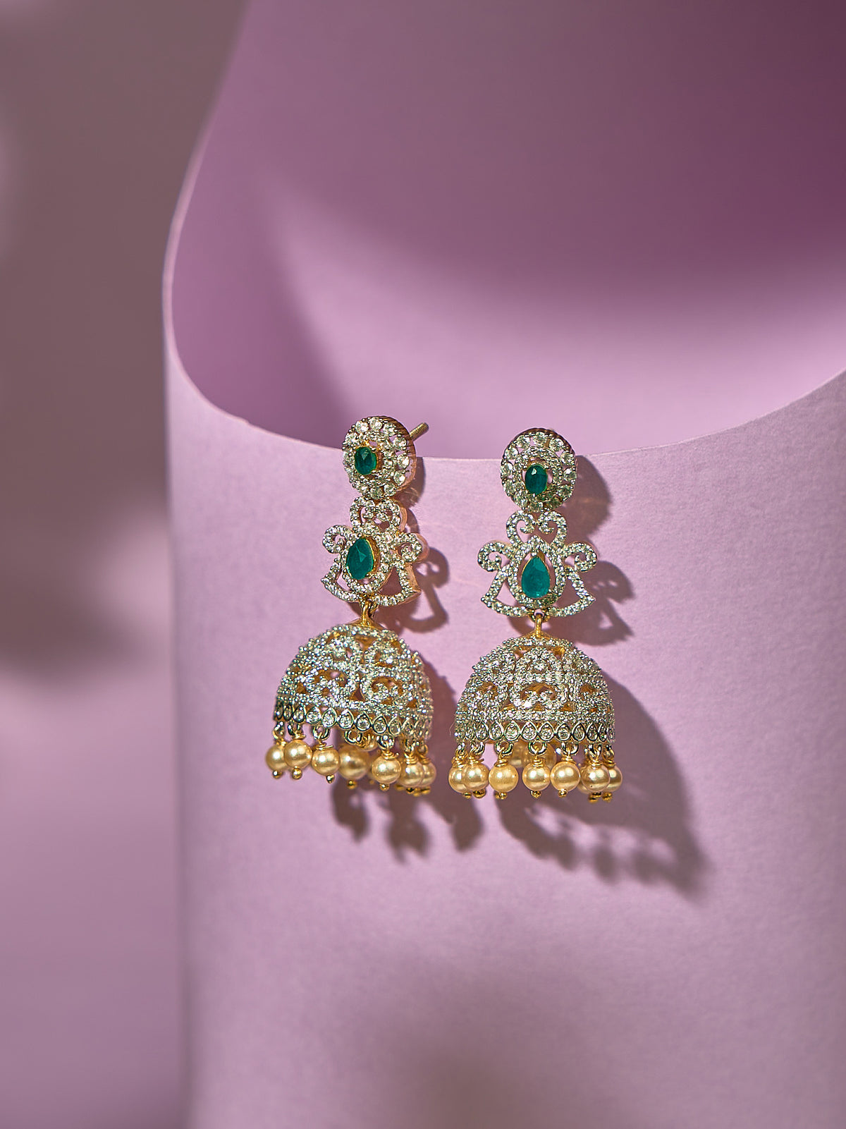 Swarovski Emerald Stone Earrings
