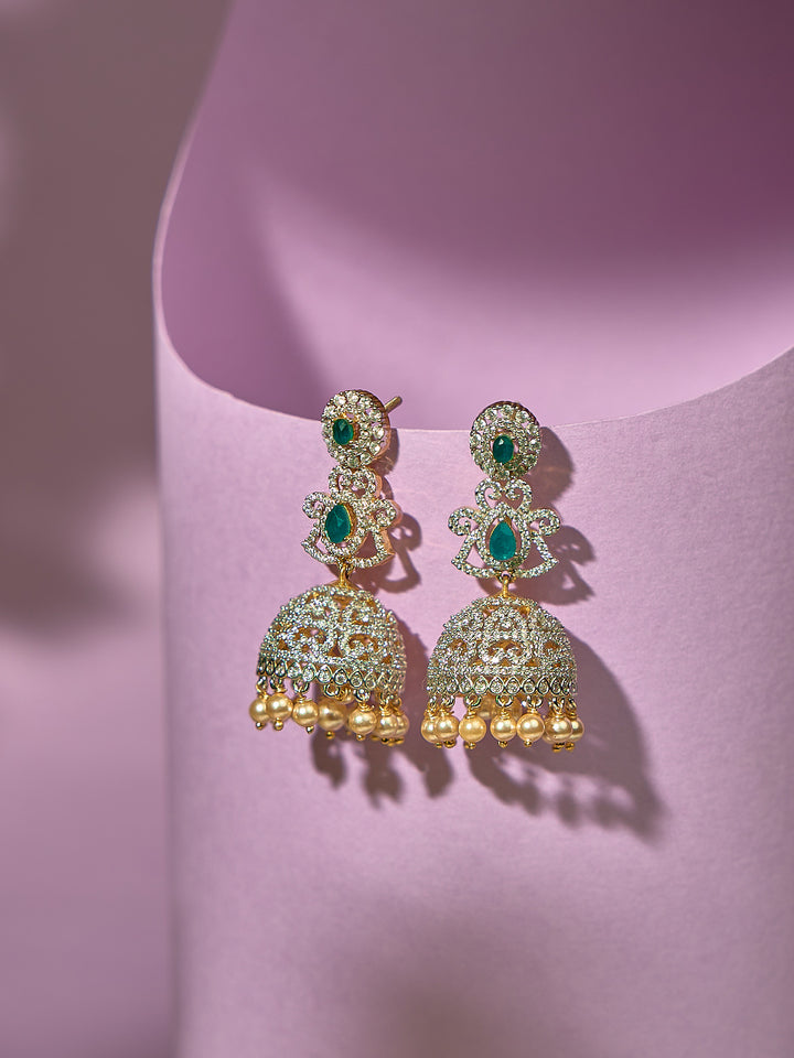 Swarovski Emerald Stone Earrings