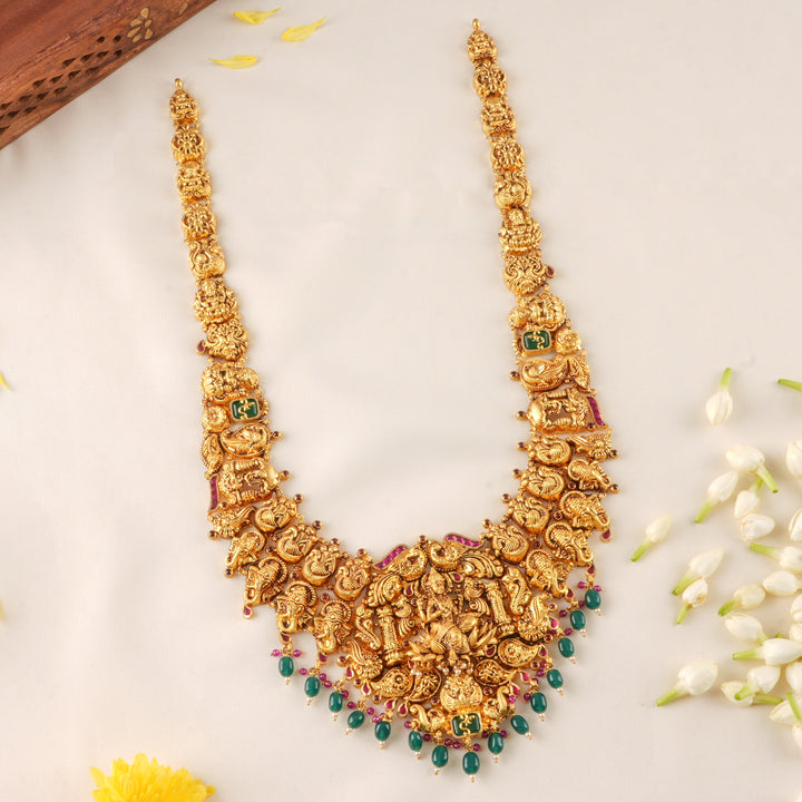Temple Inspired Lakshmi Gold Haram