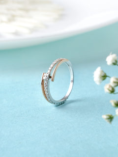 Dual Rose Gold Radiance Diamond Wrap Ring