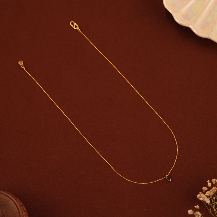 Marquise Black Stone Gold Chain