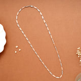 Arrow Link Pattern Silver Men’s Chain