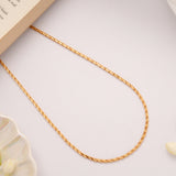 Sleek Rectangular Design Link Golden Chain