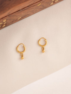 Classic Hoop with Hanging Gold Earrings