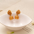 Classic Peacock Bell Shaped Nagas Golden Jhumkas