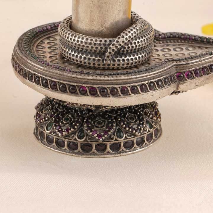Mahadev Shivling Antique Silver Idol