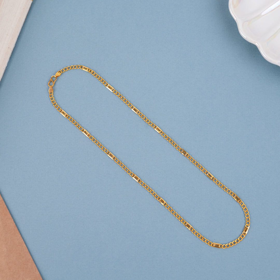 Classic Paper Clip Gold Sachin Chain