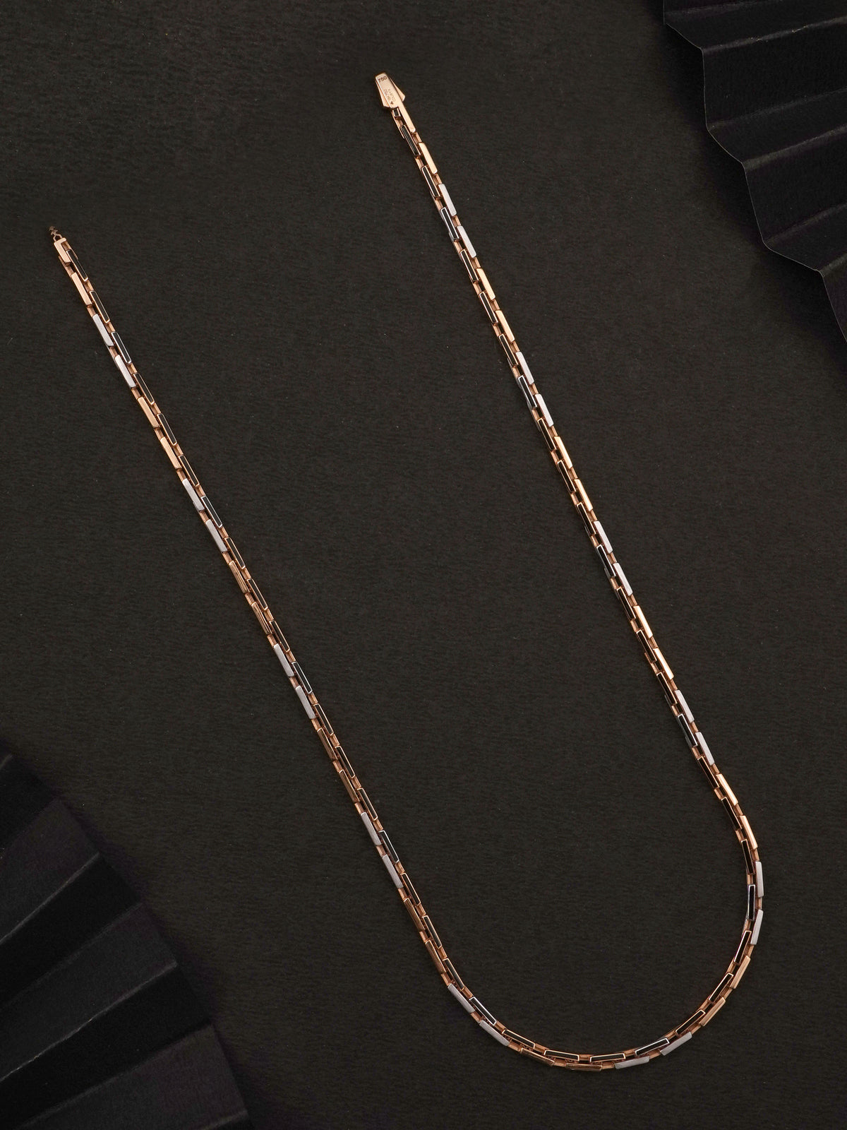 Square Links Rose Gold Men's Chain