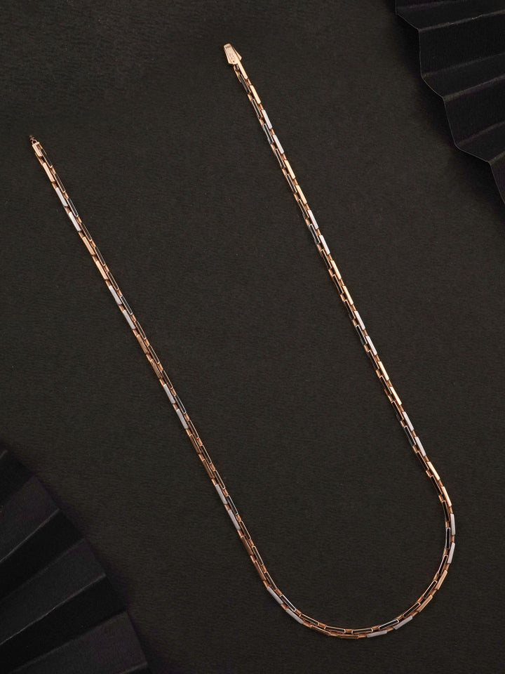 Square Links Rose Gold Men's Chain