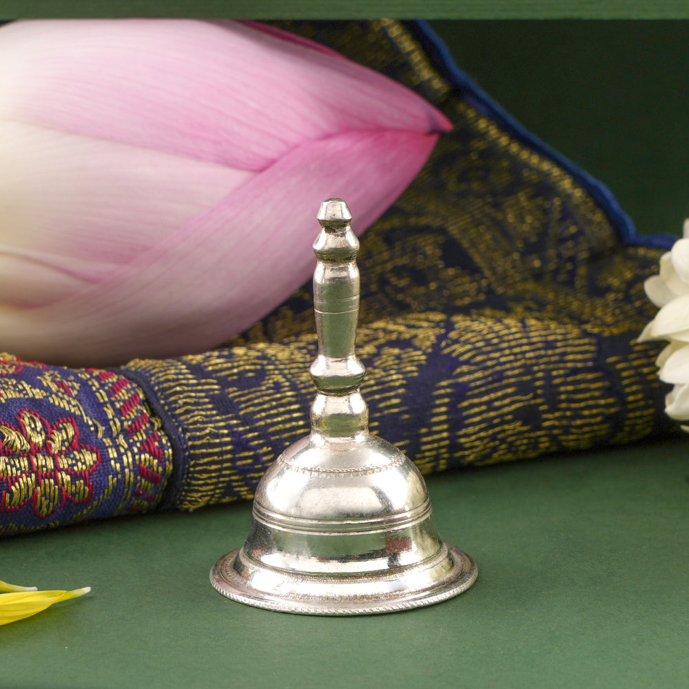 Classic Silver Hand Pooja Bell