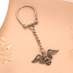 Iconic Eagle Silver Pendant Keychain