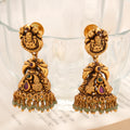 Goddess Antique Beaded Silver Golden Jhumka