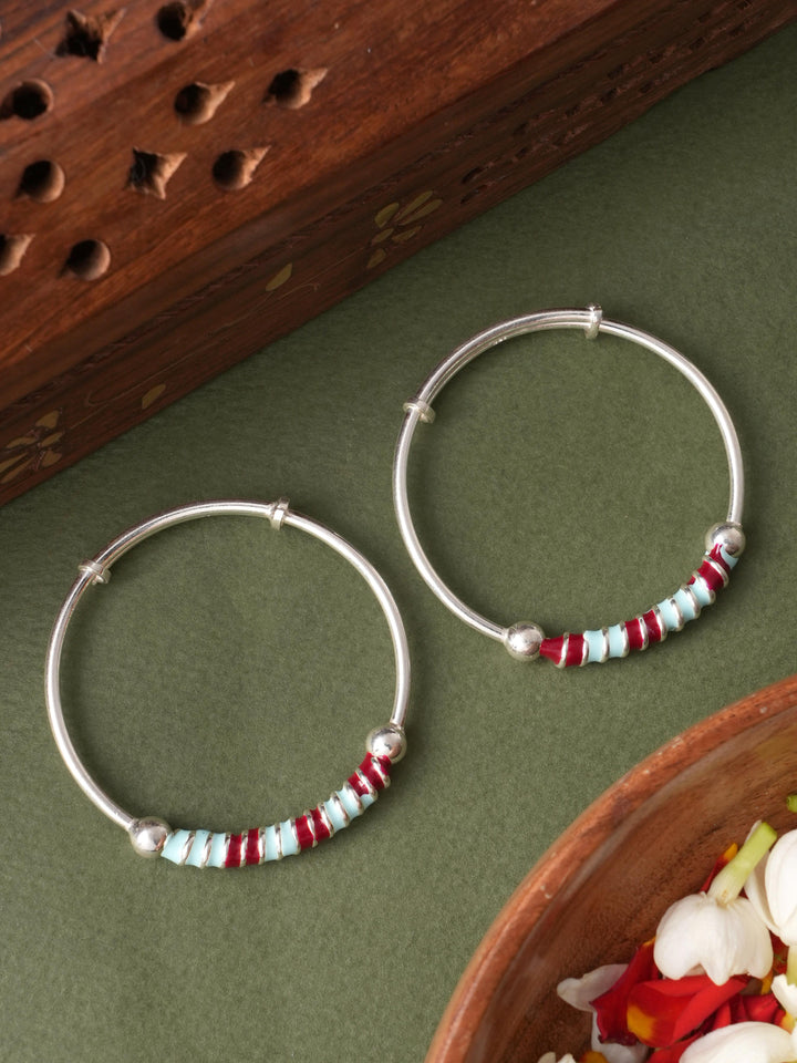 Red And Blue Enamel Bangle