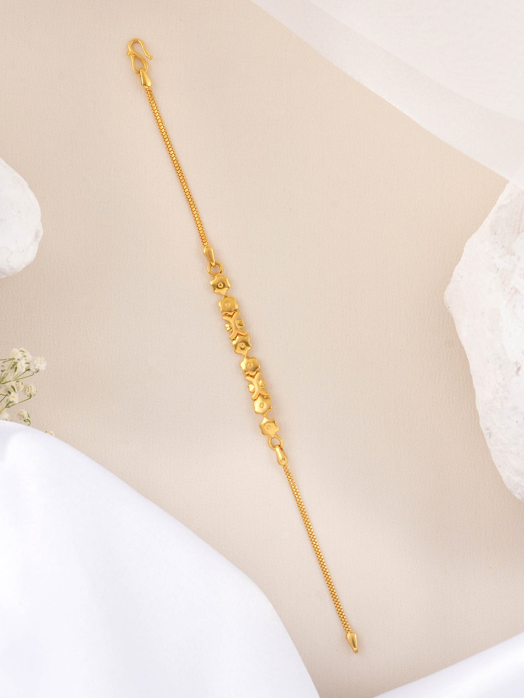 Petite Floral Gold Bracelet – Sri Anu Jewellers