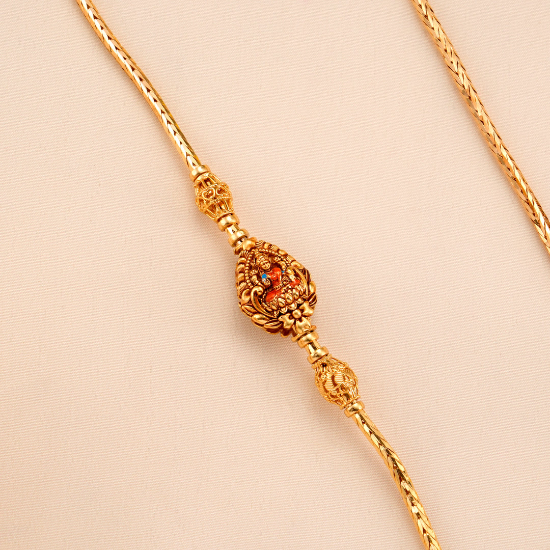 Radiant Lakshmi Gold Plated Mugappu Chain