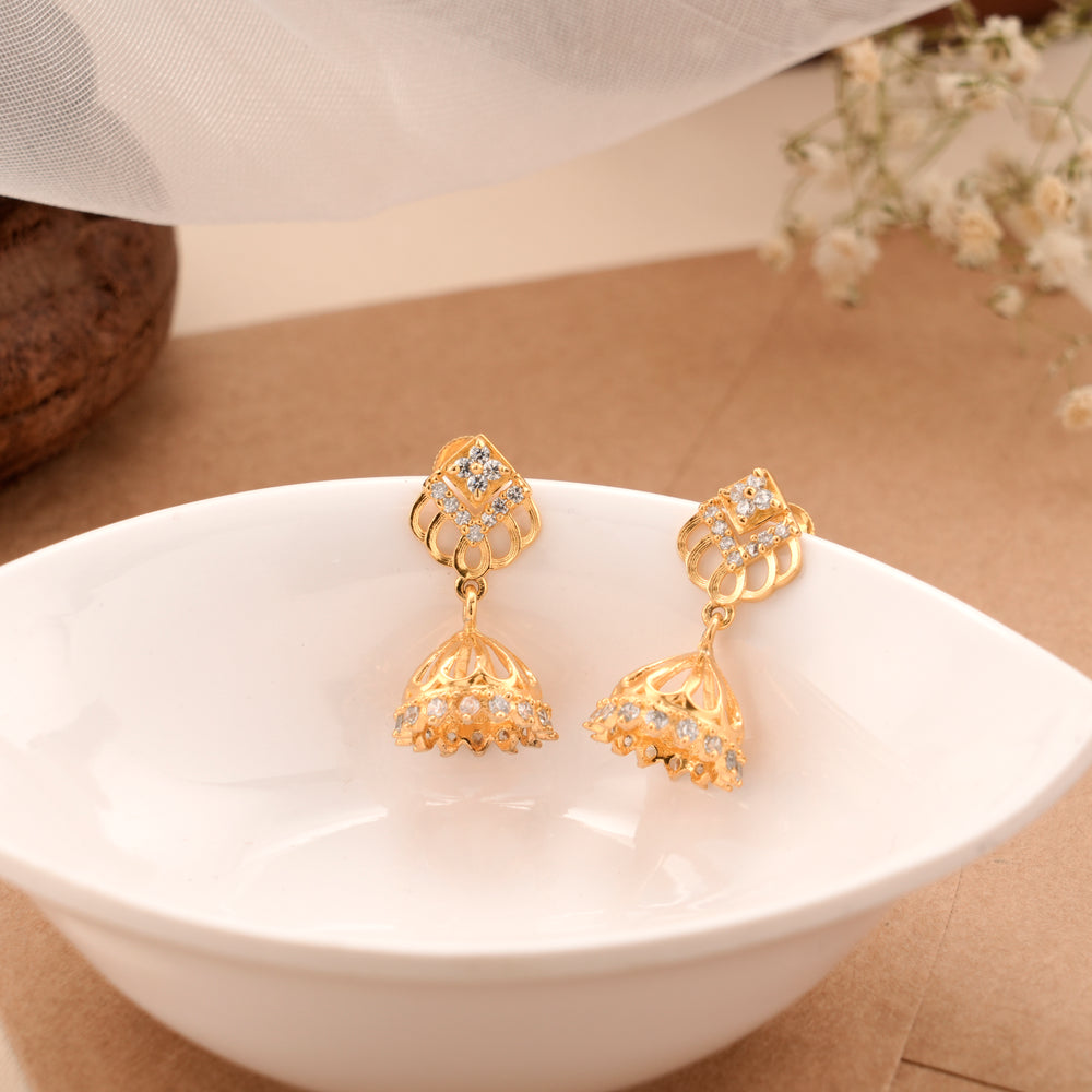 Heritage Gold Plated Fancy Jhumkas