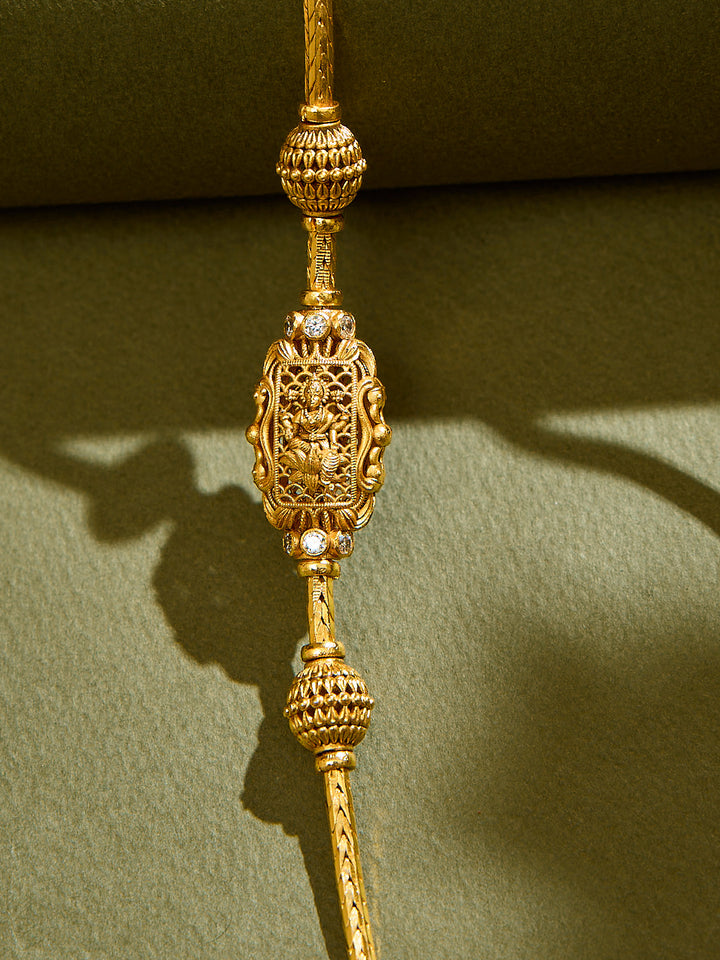 Antique Lakshmi Lotus Mugappu Chain