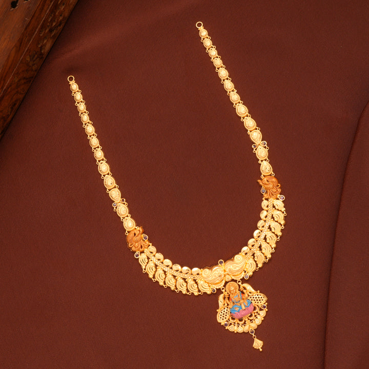 Aishwarya Mahalakshmi Long Gold Haram
