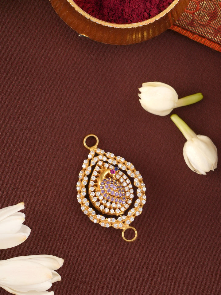 Classic Double Side Peacock Gold Mugappu