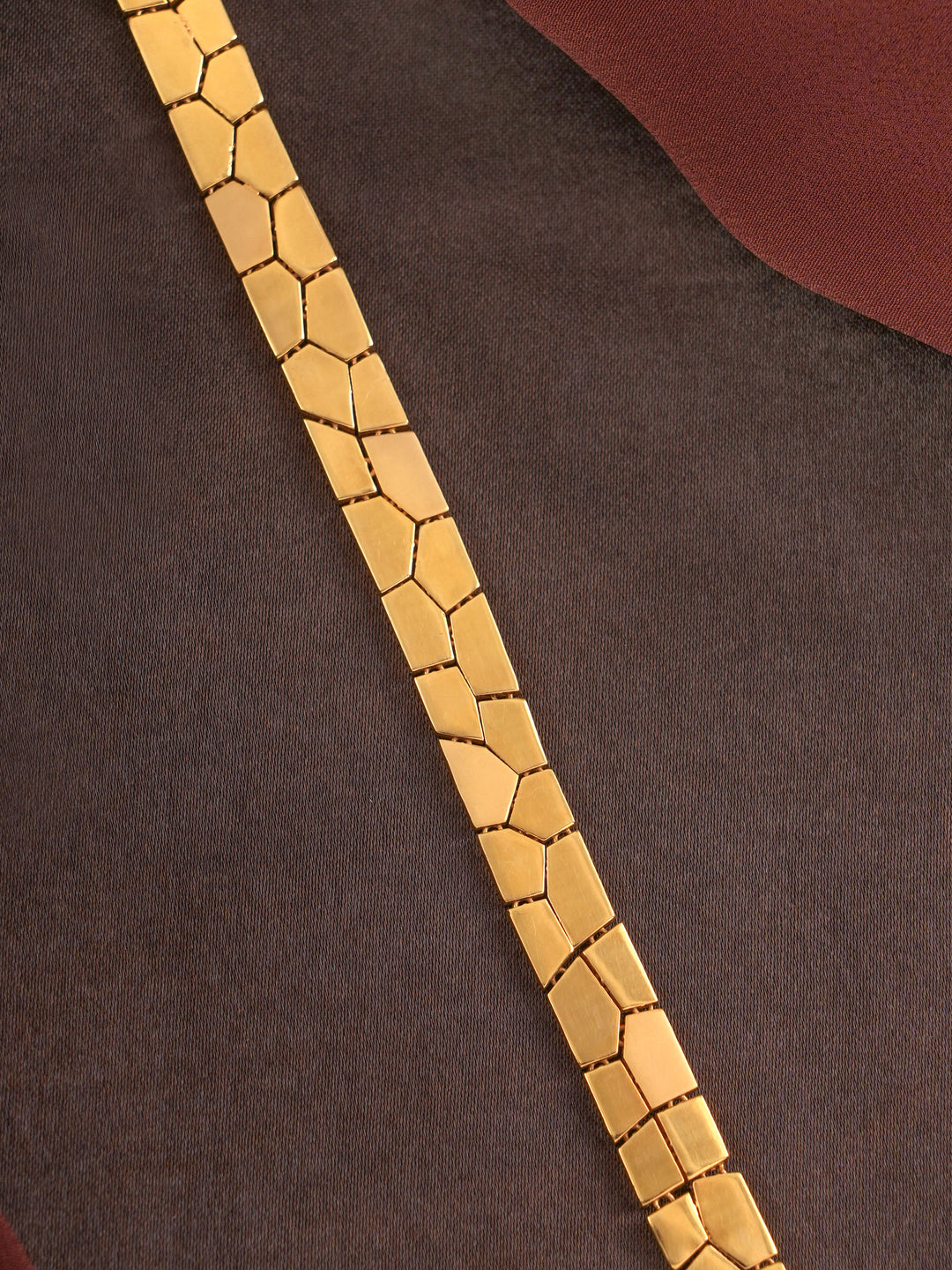 Trendy Honeycomb Gold Men Bracelet
