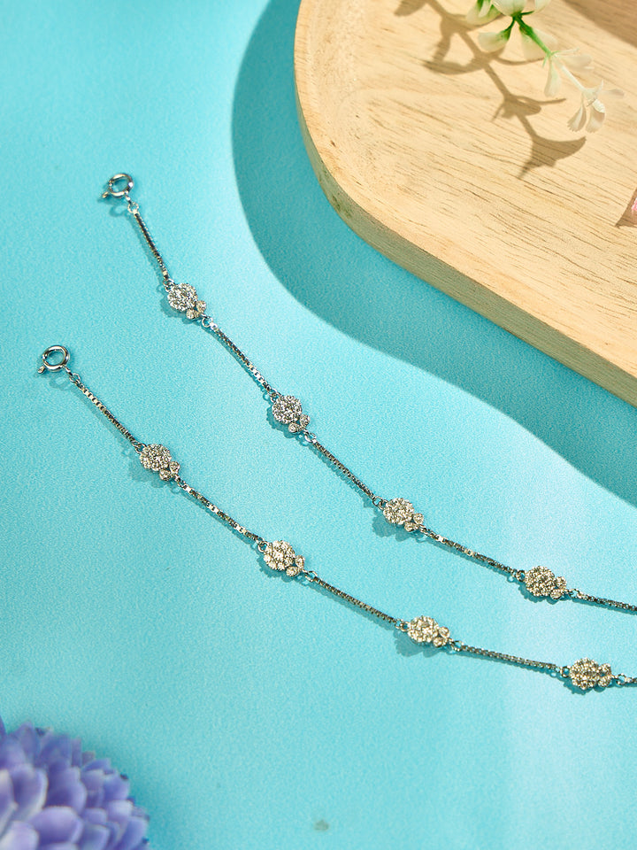 Lustrous Sparkle Stone Anklet