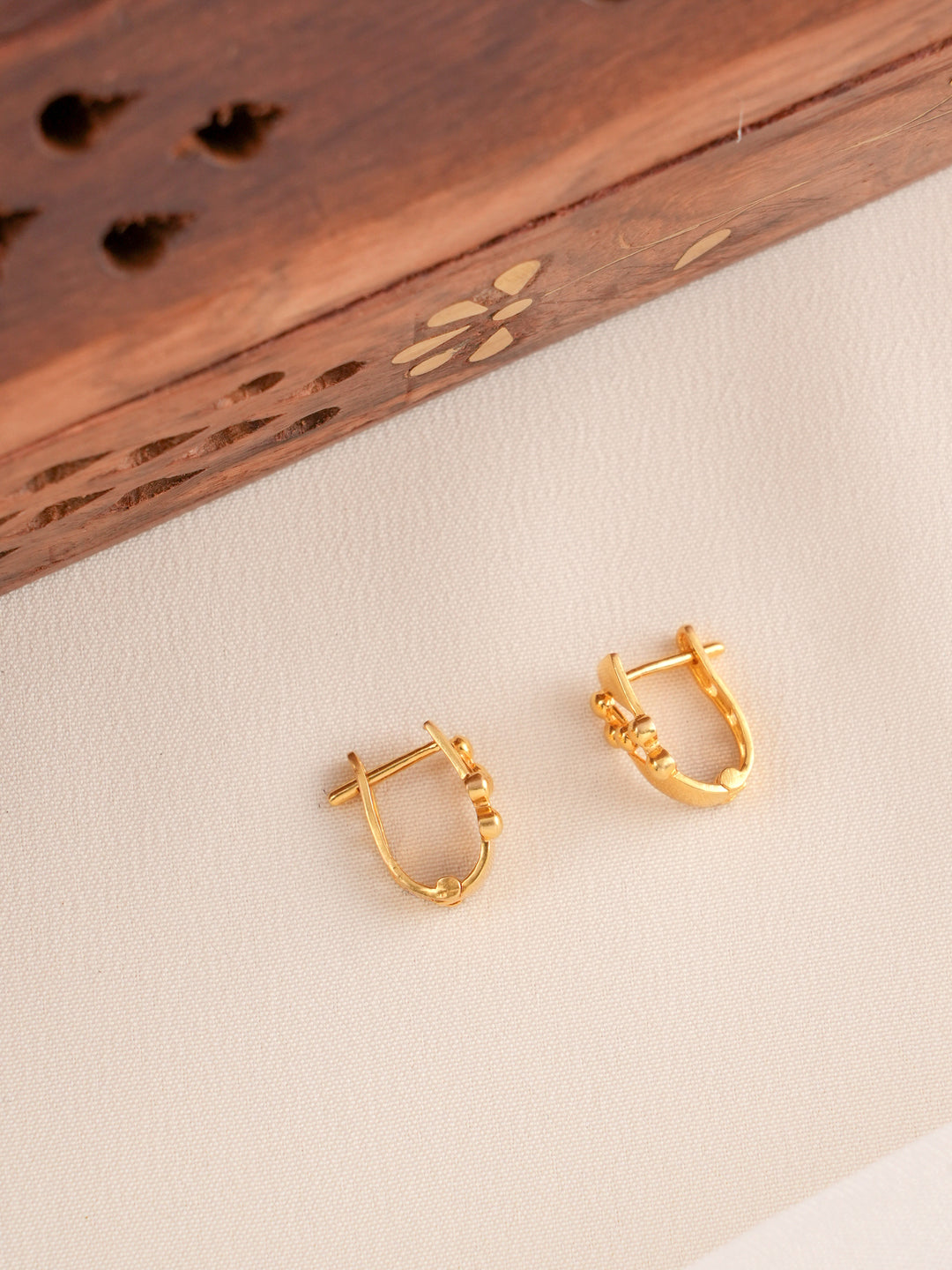 Gold Clip on Open Loop Earring