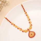 Classic Heritage Ruby Pendant Necklace Set