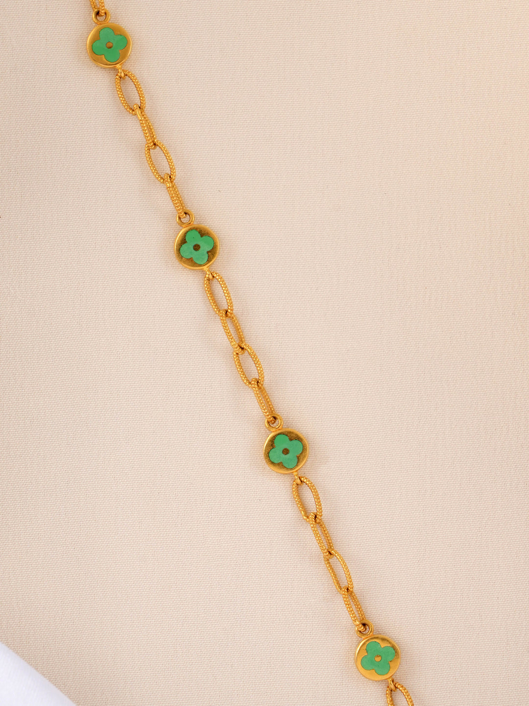 Dainty Gold Floral Bracelet