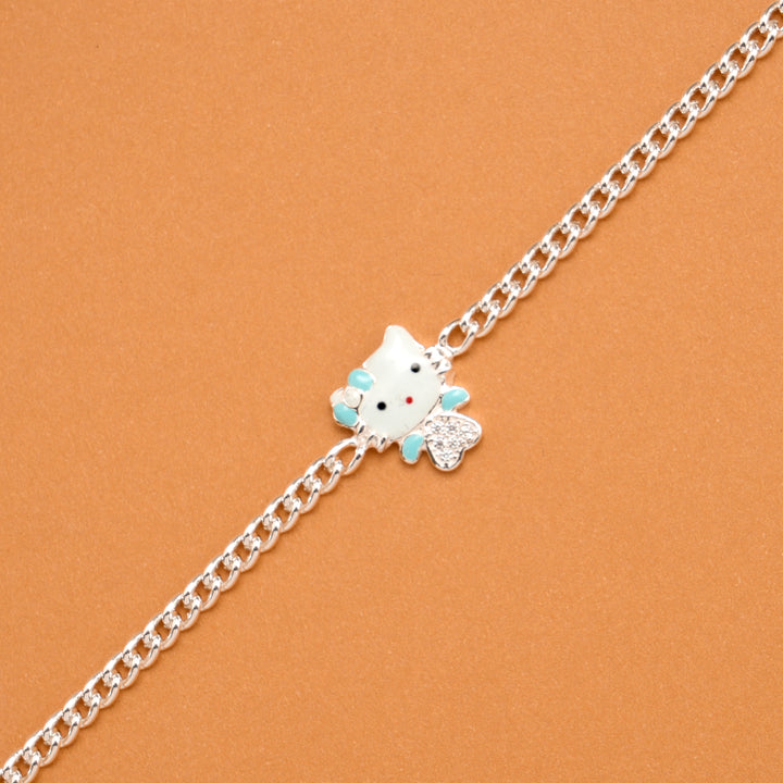 Tiny Hello Kitty Charm Silver Baby Bracelet