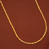 Traditional Flat Mesh Gold Chain for Women