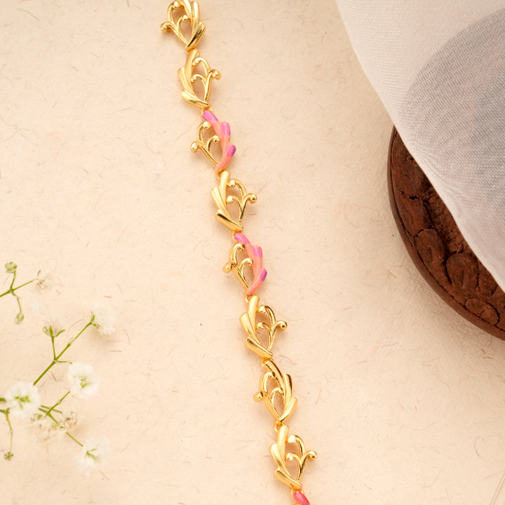 Rose Mary Leaves Golden Bracelet