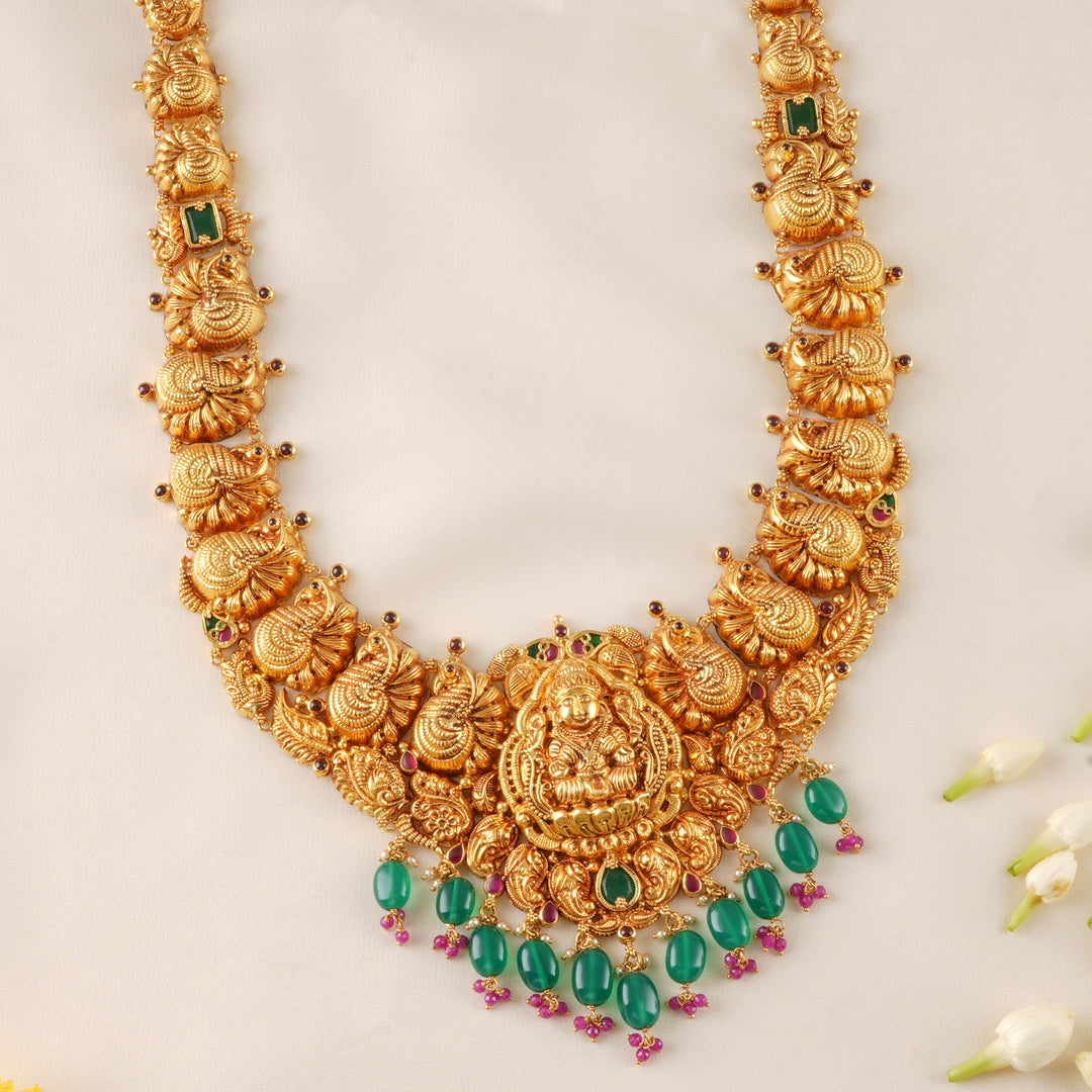 Divine Lakshmi Peacock Gold Haram